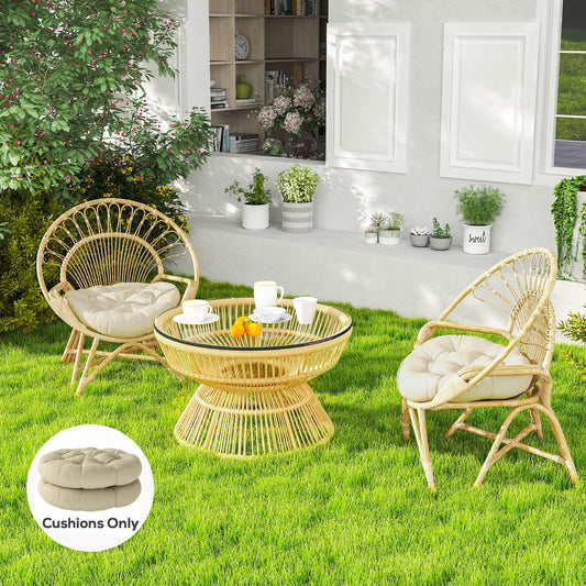 Outsunny Set of Two Outdoor Cushions in Beige