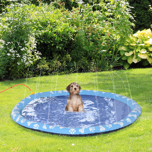 PawHut Dog Splash Pad in Blue