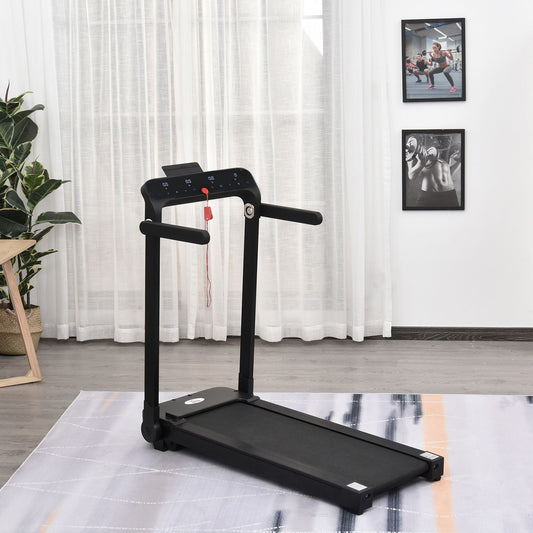 HOMCOM 600W Foldable Steel Motorised Treadmill Running Machine in Black