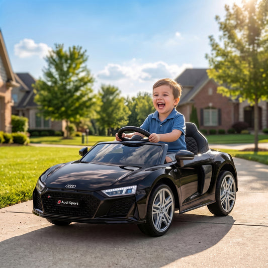 AIYAPLAY Licensed Audi R8 Spyder 12V Electric Car in Black