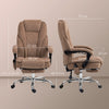 Vinsetto Massage Office Chair, Heated Reclining Computer Chair with Adjustable Height and Footrest, Brown
