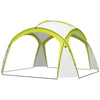 Outsunny 3.5 x 3.5M Camping Gazebo, Outdoor Event Shelter Dome Tent Garden Sun Shelter Patio Spire Arc Pavilion Camp Sun Shade Tent for 6-8 Person, Green