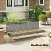 Outsunny Sun Lounger Cushion, Memory Foam Patio Chair Cushion with Ties, Outdoor Seat Pad Fits 190 x 60 cm Lounger, Sand