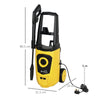 DURHAND 1800W High Pressure Washer, 150 Bar Pressure, 510 L/h Flow, High-Performance Portable Power Washer Jet Wash Cleaner with 6M Hose, Snow Foam Bottle for Garden, Car, Furniture, Yellow