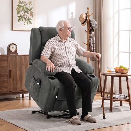 HOMCOM Dual Motor Recliner Chair in Dark Grey