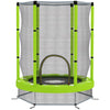 AIYAPLAY 4.6ft Toddler Trampoline w/ Safety Enclosure Net, for Indoor Outdoor Use, Ages 3-6 Years, Green