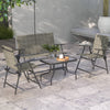 Outsunny Four-Piece Metal Garden Sofa Set - Mixed Brown