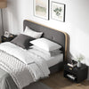 HOMCOM Elegant Bedside Table Set of 2, with Drawer and Shelf - Black/Gold Tone