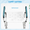 HOMCOM 57-69cm Aluminium Frame Bath Seat