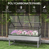 Outsunny 60 x 120cm Raised Garden Bed with Wooden Base - Grey