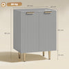 HOMCOM Sideboard Buffet Cabinet, Modern Kitchen Storage Cabinet with Adjustable Shelf and Metal Legs, Grey