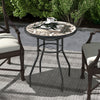 Outsunny Î¦60 Garden Table, with Glass Printed Tabletop - Brown