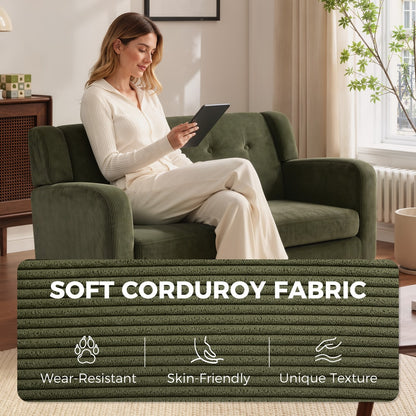 HOMCOM 2 Seater Sofa in Dark Green
