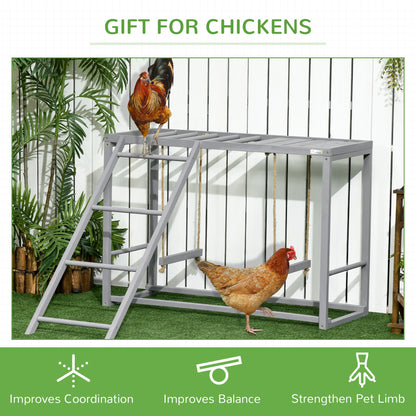 PawHut Walk In Chicken Run مع رف أنشطة الدجاج والغطاء، 3 × 6 × 2 متر