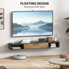 HOMCOM 140 cm Floating TV Stand with Storage - Charcoal Grey