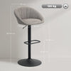 HOMCOM Set of Two Relaxed Tub Bar Stools - Grey