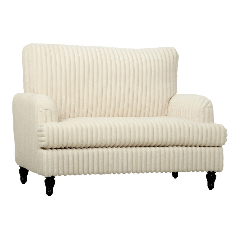 HOMCOM Corduroy Single Sofa Armchair in Cream