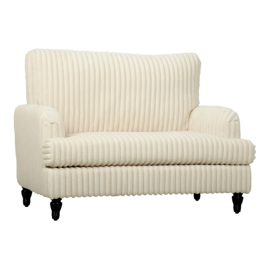 HOMCOM Corduroy Single Sofa Armchair in Cream