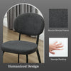 HOMCOM Set of Four Boucle Dining Chairs - Black