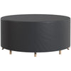 Outsunny Round Garden Furniture Cover, Waterproof Garden Table Cover, 420D Heavy Duty Oxford for Outdoor, Dia.214 x 70 cm, Black