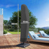 Outsunny Parasol Cover, 600D Oxford Cantilever Umbrella Cover Fit for 2-4m Parasol, Banana Umbrella Protector with Zipper for Outdoor Garden, Patio, Black