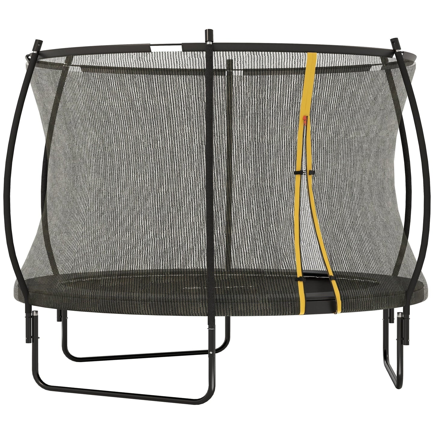 SPORTNOW 8ft Outdoor Trampoline with Enclosure Net, Spring Cover, Black