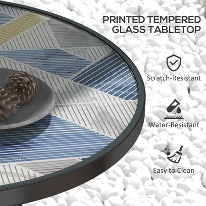 Outsunny Φ60 Garden Table in Multi Colour