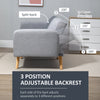HOMCOM Three-Seater Sofa Bed, with Split Back - Light Grey