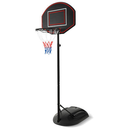 The portable basketball hoop standing on a white background