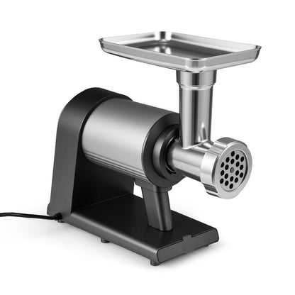 Electric Meat Grinder 2000W Sausage Stuffer Maker with 3 Sausage Tubes and 3 Grinding Plates-Silver