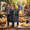 10 L Insulated Beverage Dispenser with Handles and Two-Stage Faucet-Black