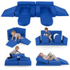 10 PCS Modular Kids Play Couch Toddler Climb and Crawl Foam Playset-Navy