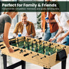 10-in-1 Combo Game Table Set with Foosball and Air Hockey-Natural