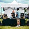 10 x 10 Feet Pop up Canopy Tent with 4 Removable Sidewalls-White