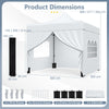 10 x 10 Feet Pop up Canopy Tent with 4 Removable Sidewalls-White