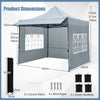 10 x 10 Pop Up Canopy Tent with 3 Sidewalls-Grey