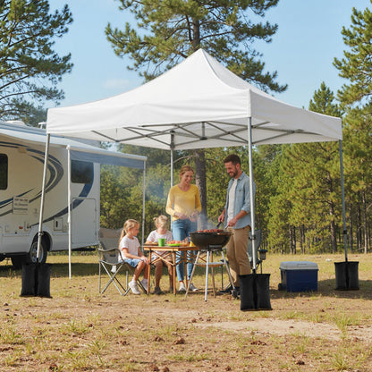 10 x 10 Pop Up Canopy Tent with 3 Sidewalls-White