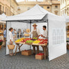 10 x 10 Pop Up Canopy Tent with 3 Sidewalls-White