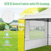 10 x 10 Pop Up Canopy Tent with 3 Sidewalls-White