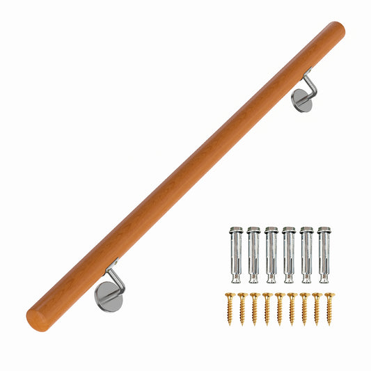 100 cm Stair Railing Indoor with stainless steel wall brackets and fixings