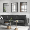 100 cm x 70 cm Wall Mounted Mirror Metal Framed Hanging Mirror for Living Room-Black