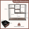 100CM Console Table with Storage Behind Sofa Couch Table with Drawer-Rustic Brown