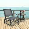 Outdoor Single Swing Glider Rocking Chair for Backyard-Grey