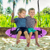 100cm Children Flying Saucer Tree Swing with Adjustable Rope-Purple