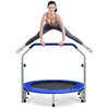 101cm Foldable Trampoline with 4-Level Adjustable Handle for Adults-Blue