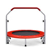101cm Foldable Trampoline with 4-Level Adjustable Handle for Adults-Red