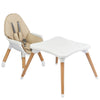 4 in 1 Baby High Chair Infant  Feeding Seat-Khaki
