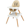 4 in 1 Baby High Chair Infant  Feeding Seat-Khaki