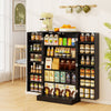 104cm Tall Kitchen Pantry Storage Cabinet with Doors and Adjustable Shelves-Black