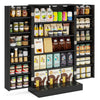 104cm Tall Kitchen Pantry Storage Cabinet with Doors and Adjustable Shelves-Black